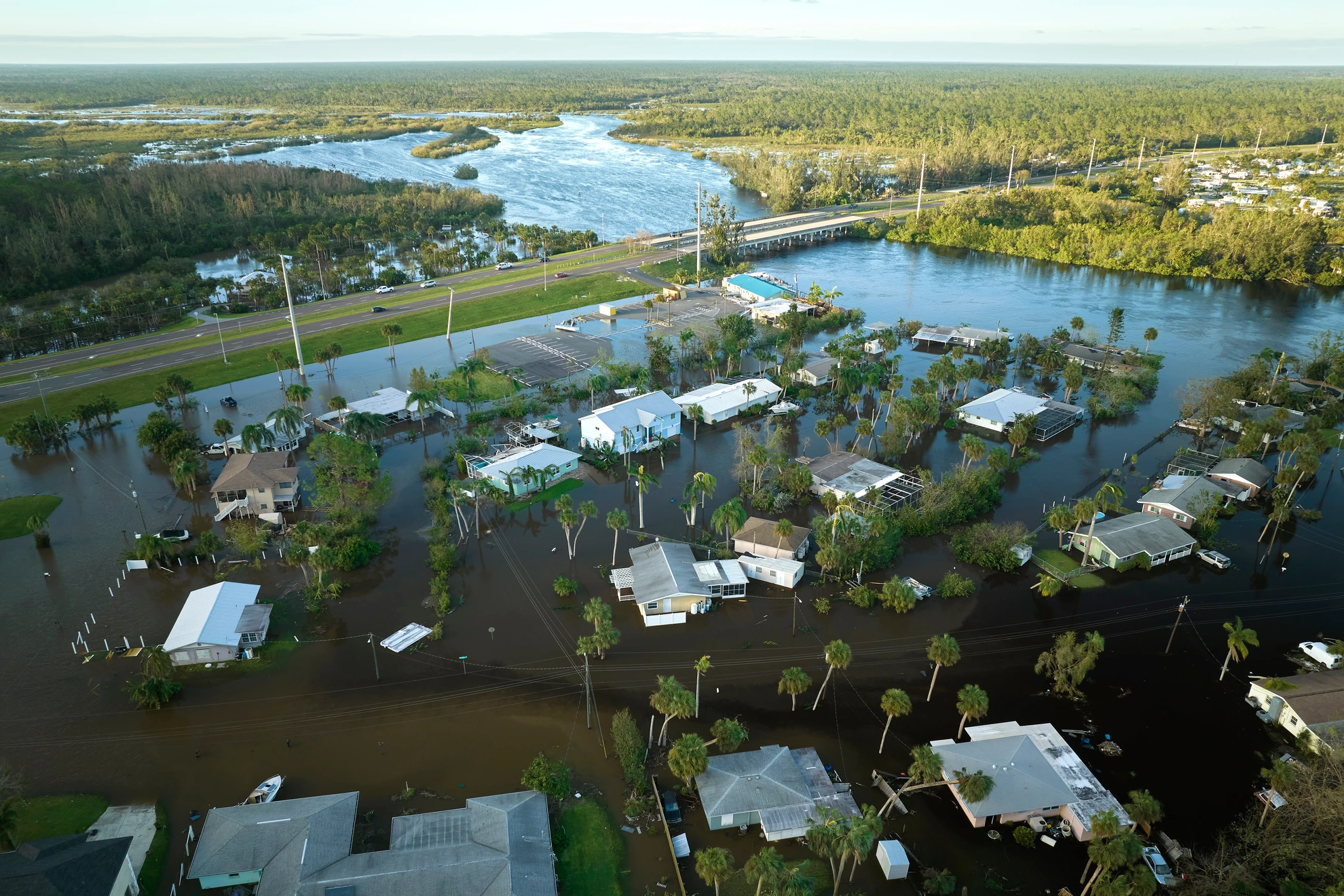 inundación en hogares residenciales